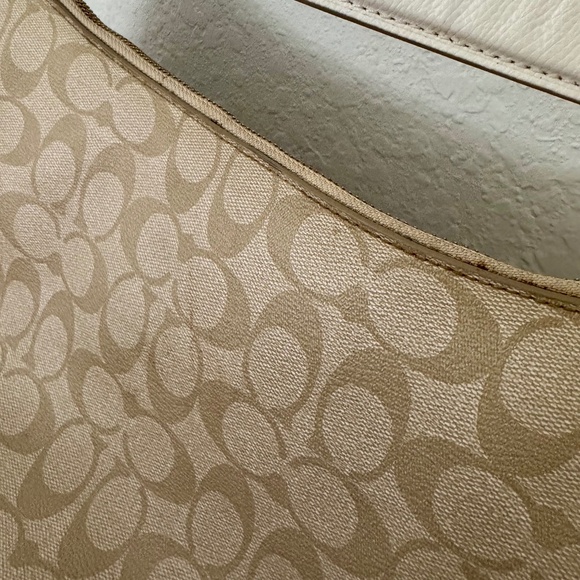 Coach Signature Logo Hobo Celeste Shoulder Bag Crossbody Purse Logo - Picture 7 of 14